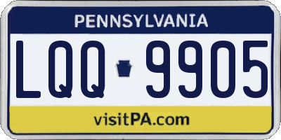 PA license plate LQQ9905