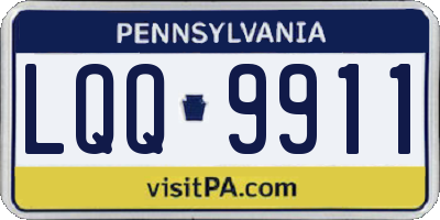 PA license plate LQQ9911