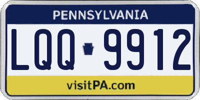 PA license plate LQQ9912