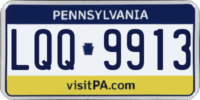 PA license plate LQQ9913