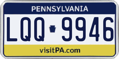 PA license plate LQQ9946