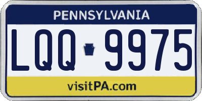 PA license plate LQQ9975