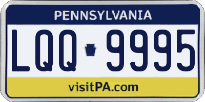 PA license plate LQQ9995
