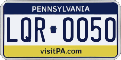 PA license plate LQR0050