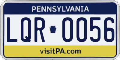 PA license plate LQR0056
