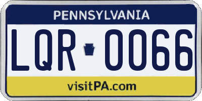 PA license plate LQR0066