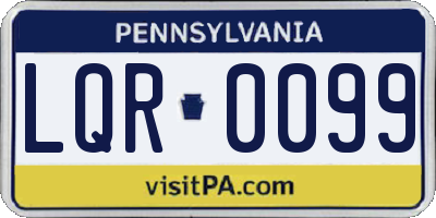 PA license plate LQR0099