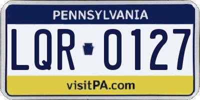 PA license plate LQR0127