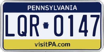 PA license plate LQR0147