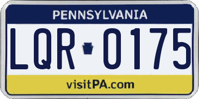 PA license plate LQR0175