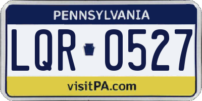 PA license plate LQR0527