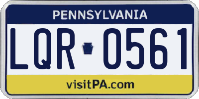 PA license plate LQR0561