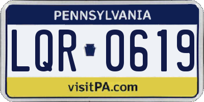 PA license plate LQR0619