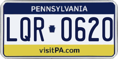 PA license plate LQR0620