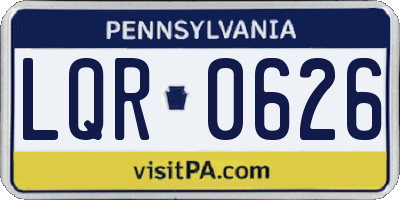 PA license plate LQR0626