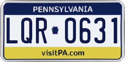 PA license plate LQR0631