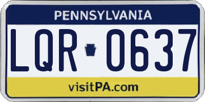 PA license plate LQR0637