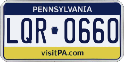 PA license plate LQR0660