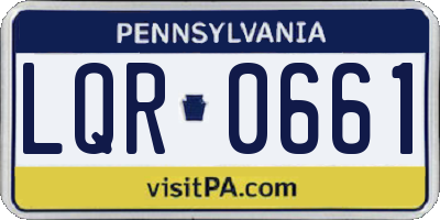 PA license plate LQR0661