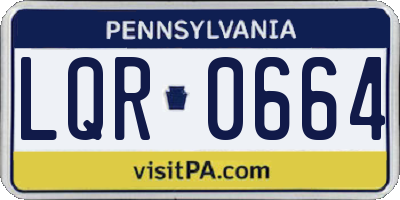 PA license plate LQR0664