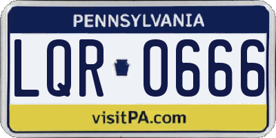 PA license plate LQR0666