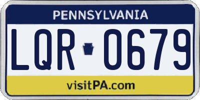 PA license plate LQR0679