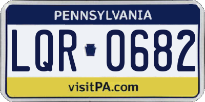 PA license plate LQR0682