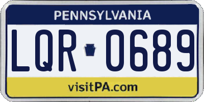 PA license plate LQR0689