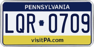 PA license plate LQR0709