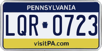PA license plate LQR0723