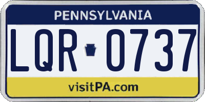 PA license plate LQR0737