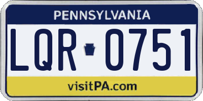 PA license plate LQR0751