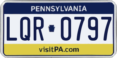 PA license plate LQR0797