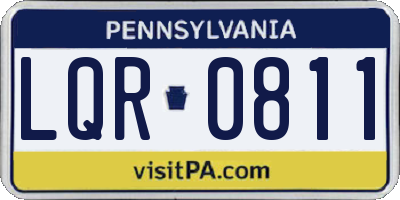 PA license plate LQR0811