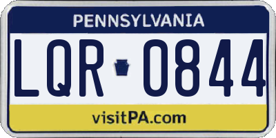 PA license plate LQR0844