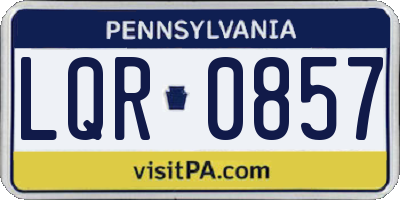 PA license plate LQR0857