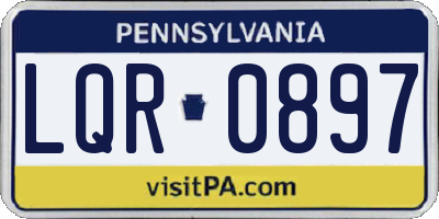 PA license plate LQR0897