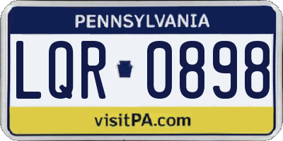 PA license plate LQR0898