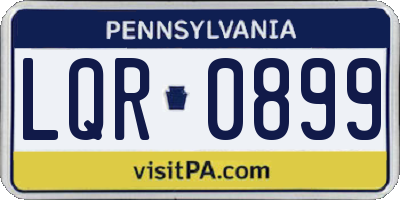PA license plate LQR0899