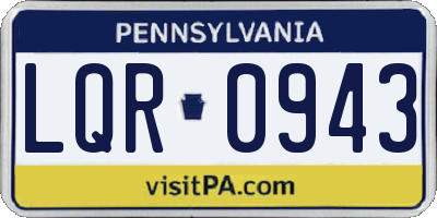 PA license plate LQR0943