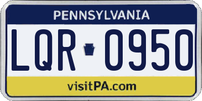 PA license plate LQR0950