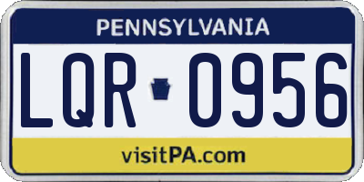 PA license plate LQR0956