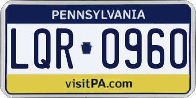PA license plate LQR0960