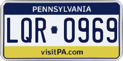 PA license plate LQR0969