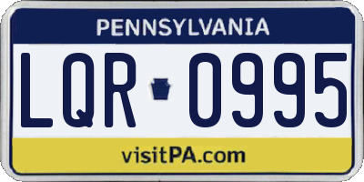 PA license plate LQR0995