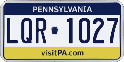 PA license plate LQR1027