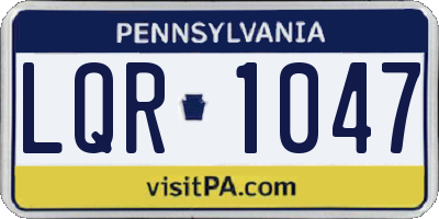 PA license plate LQR1047
