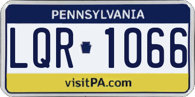 PA license plate LQR1066