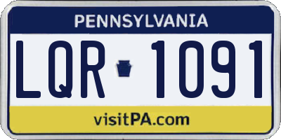PA license plate LQR1091
