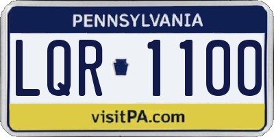 PA license plate LQR1100